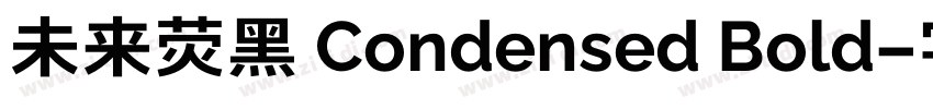 未来荧黑 Condensed Bold字体转换